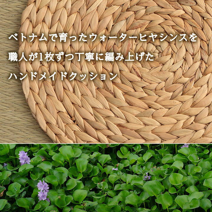 イケヒコ チェアパッド 座布団 手編み円座クッション チャビン 丸型