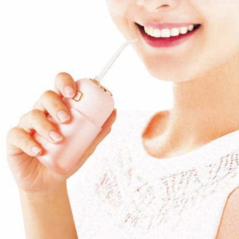 口腔洗浄器 携帯用 プリンク オーラルフロッサーミニCUBE ピンク