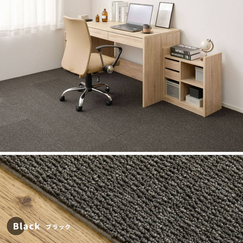 タイルカーペット 40x40cm 8畳用 80枚組 吸着マット 犬 猫 ペット対応 置くだけ簡単 滑りにくい 洗えるマット