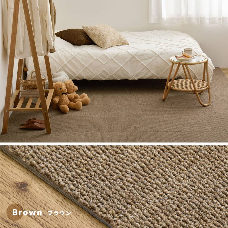 タイルカーペット 40x40cm 8畳用 80枚組 吸着マット 犬 猫 ペット対応 置くだけ簡単 滑りにくい 洗えるマット