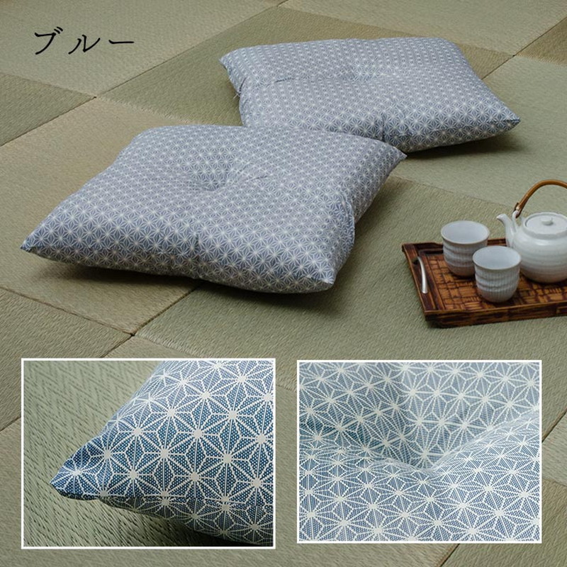 座布団 おしゃれ 和モダン 和柄 麻の葉 銘仙判 5枚組 55×59cm 日本製