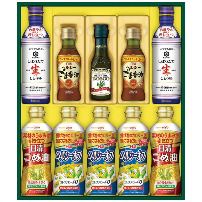 Yahoo! Yahoo!ショッピング(ヤフー ショッピング)日清オイリオ ヘルシーオイル＆キッコーマン生しょうゆギフト NK-50