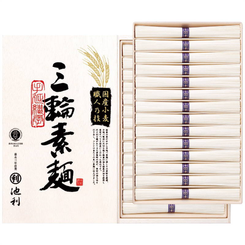 Yahoo! Yahoo!ショッピング(ヤフー ショッピング)池利 国内産小麦使用 三輪素麺 TB-50R