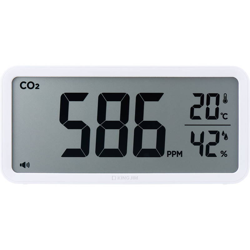 CO2濃度測定器 換気を促すCO2モニター 超大型液晶 二酸化炭素
