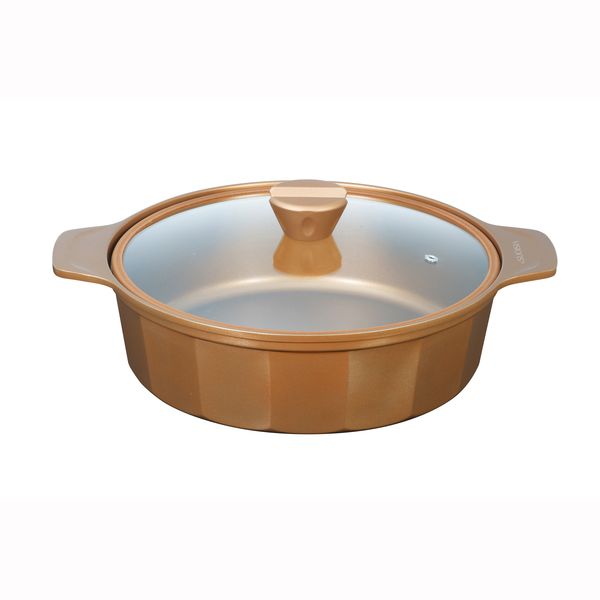 ����� �� ���� 28cm IH�Ή� �K���X�W�t VISIONS GOLD Coating IH�Ή�����28cm �ӂ��f���H