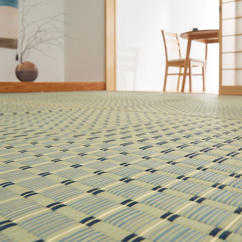 い草ラグ ござ 上敷き カーペット 江戸間 4.5畳 261x261cm 清澄 和風 市松模様 掛川織 天然い草 裏貼り フローリング対応_2
