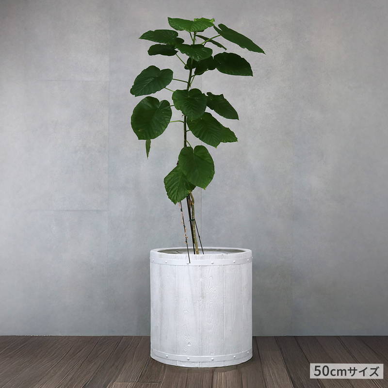 プランター 植木鉢 大型 直径50cm 木調FRPプランター 丸型 おしゃれ 木