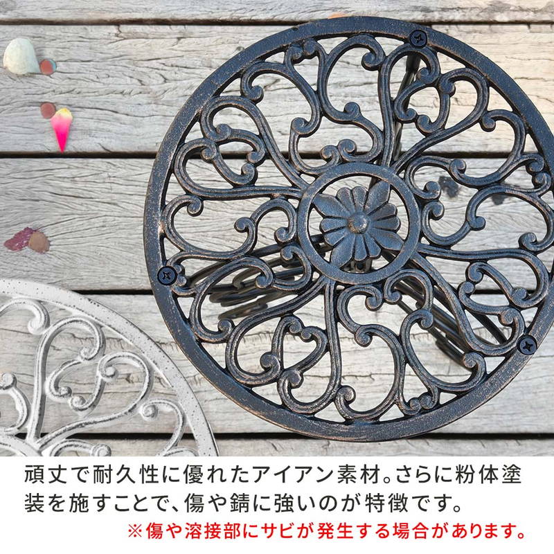 アイアン製プランタースタンド フラワースタンド 脚付き ハイタイプ 2