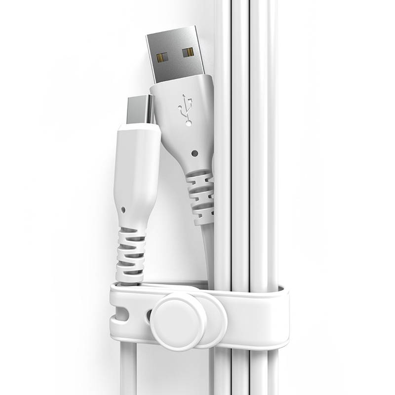 USBケーブル 充電ケーブル 充電＆同期 1.2m Type-A to Type-C 断線に強い シリコン素材 結束バンド付き ホワイト｜kanaemina｜03