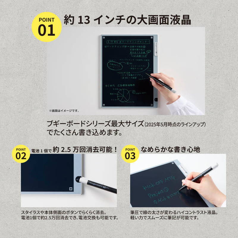 KING JIM（キングジム） 電子メモ帳 電子メモパッド ブギーボード BB