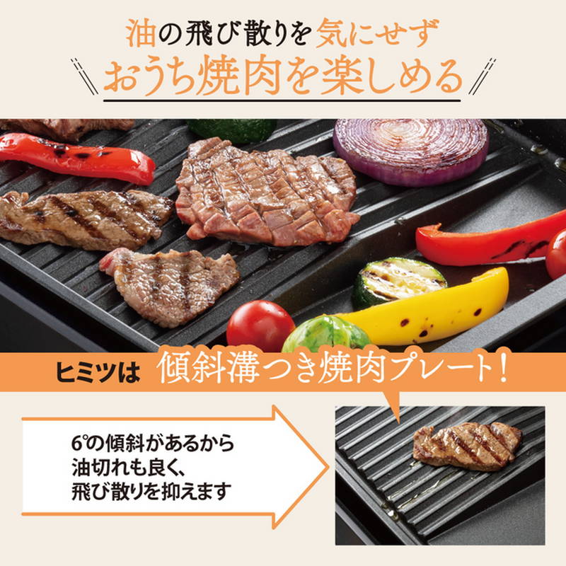 ホットプレート 大型 象印 2枚プレート付き 傾斜溝付き焼肉 深型平面 ブラック : k001-4974305222145 : インテリア家具のお店  カナエミナ - 通販 - Yahoo!ショッピング