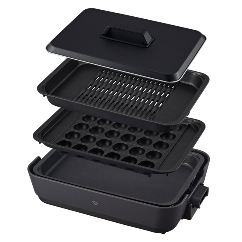 【値下げ中】象印　ホットプレート　3枚（平面、穴あき焼肉、たこ焼き） Amazon.co.jp: 象印マホービン ホットプレート 3枚タイプ 穴あき