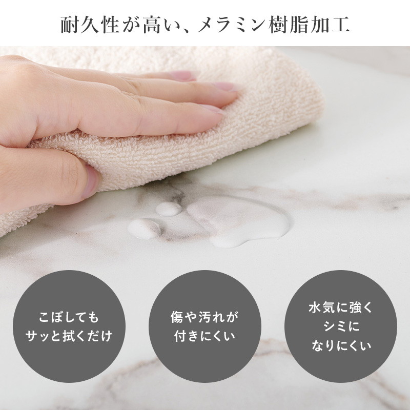 カフェテーブル 3点セット 2人用 大理石調 丸 円形テーブル1点 ダイニングチェア2脚 おしゃれ 大人可愛い ベロア調生地チェア_6
