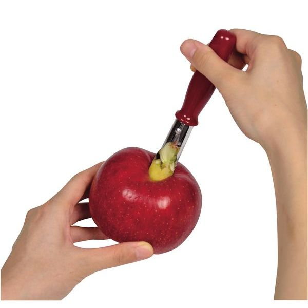 リンゴの芯取り器 りんごの芯抜き ガジェコン 芯をまるごとえぐり取り くり抜き器