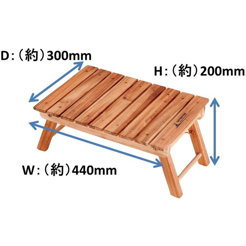 折りたたみテーブル アウトドア フォールディング パークテーブル 44×30cm 天然木 木製｜kanaemina｜02