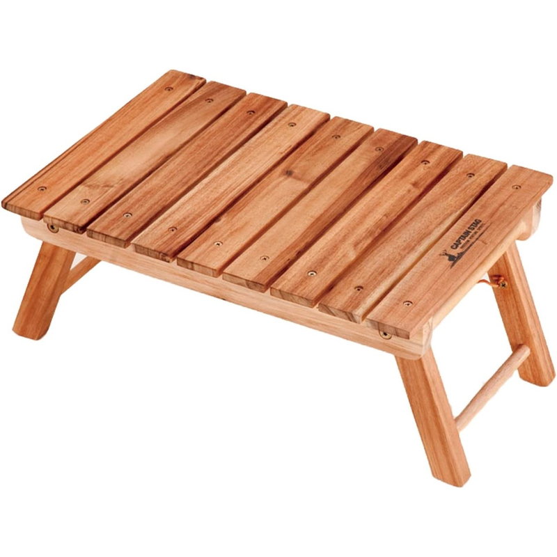 折りたたみテーブル アウトドア フォールディング パークテーブル 44×30cm 天然木 木製｜kanaemina