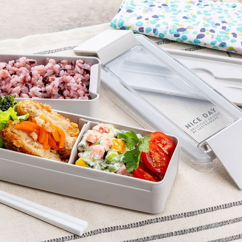 ランチボックス お弁当箱 イージーケアランチボックス 2段 グレージュ