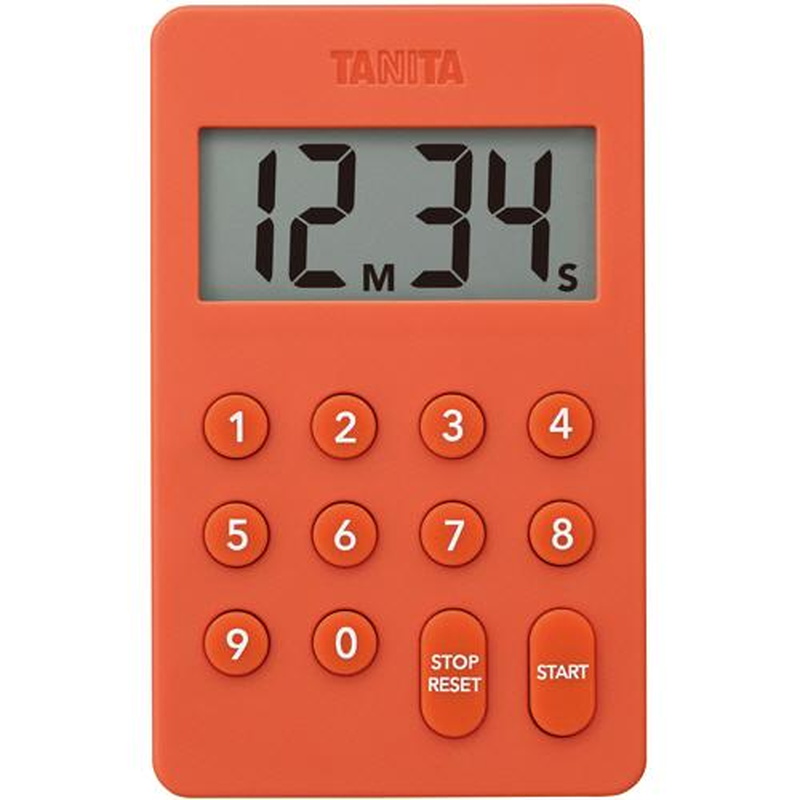 �^�C�}�[ �L�b�`���^�C�}�[ �^�j�^ TANITA �f�W�^���^�C�}�[100���v TD-415 �I�����W 10�L�[ �X�g���b�v���t��