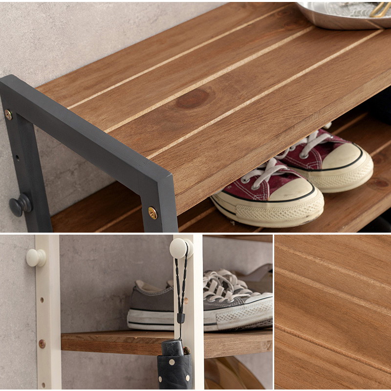 HAGiHARA（萩原） シューズラック オープンシェルフ 下駄箱 靴棚