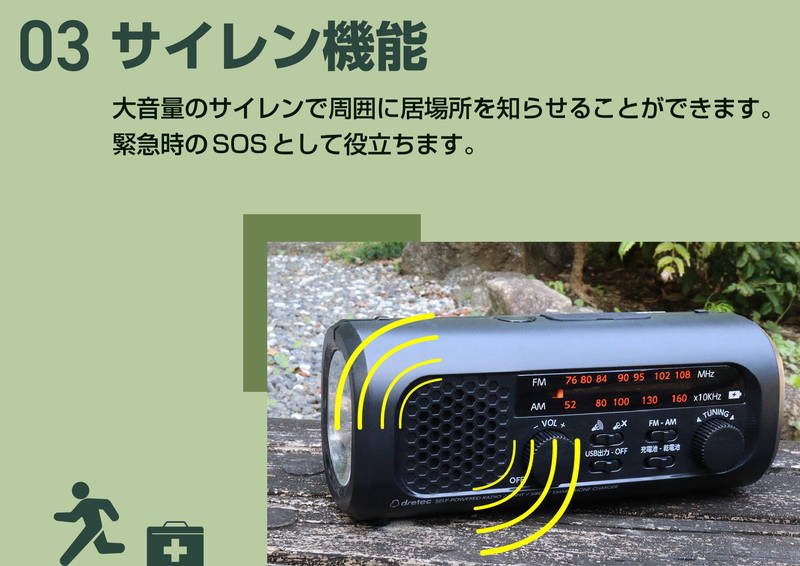 Amazon.co.jp: ソニー(SONY) 防災ラジオ ICF-B300:手回しラジオ