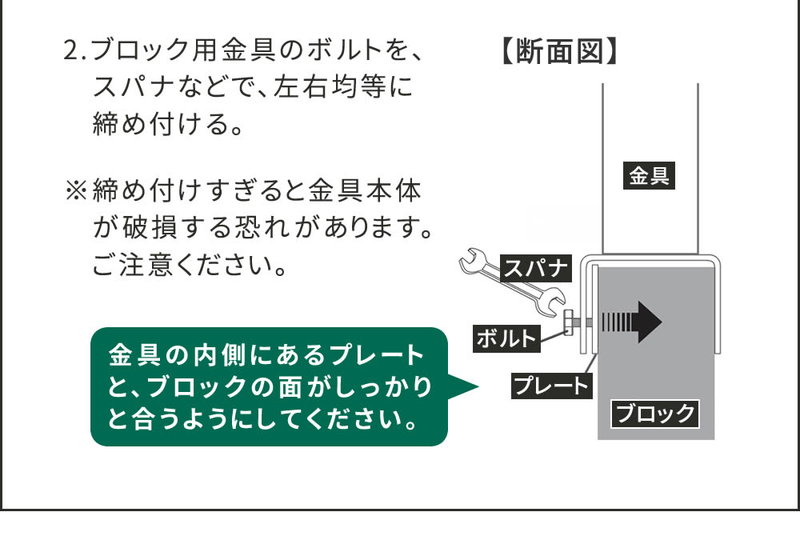 ラティス フェンス 固定金具 左端用 コンクリートブロック 幅15cm用 1個 単品販売 枠の厚み3.5cm用 DIYパーツ｜kanaemina｜08