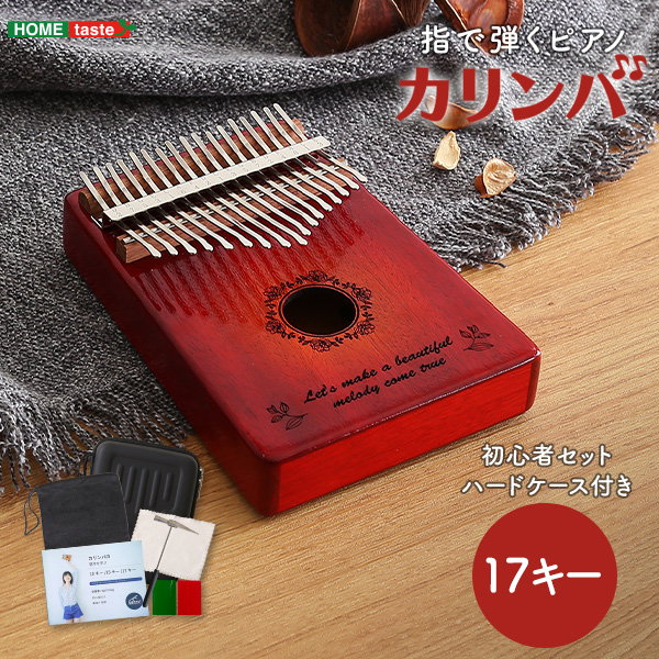 カリンバ 初心者セット 17キー 楽器 指で弾くピアノ 絵柄付きタイプ