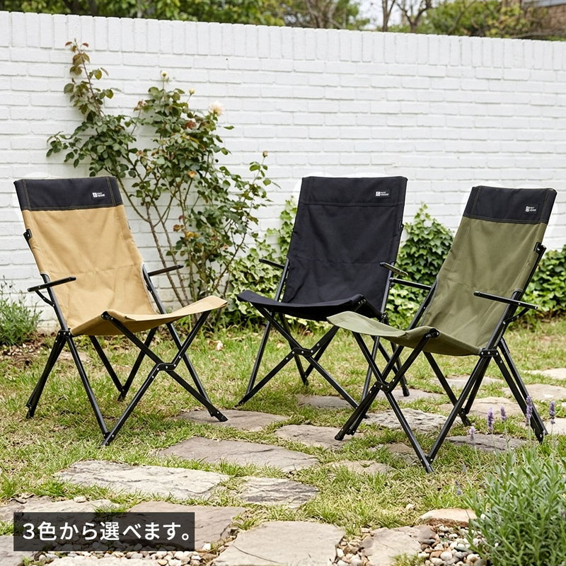 オリバー アウトドアチェア 1脚 折りたたみ椅子 ハイバック アウトドアチェア 1脚 単品 椅子 イス タフ