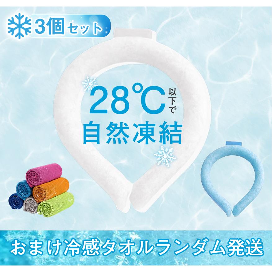 ネッククーラー 28℃以下自然凍結 結露しない PCM素材 クールリング アイス ネックパック 冷感...