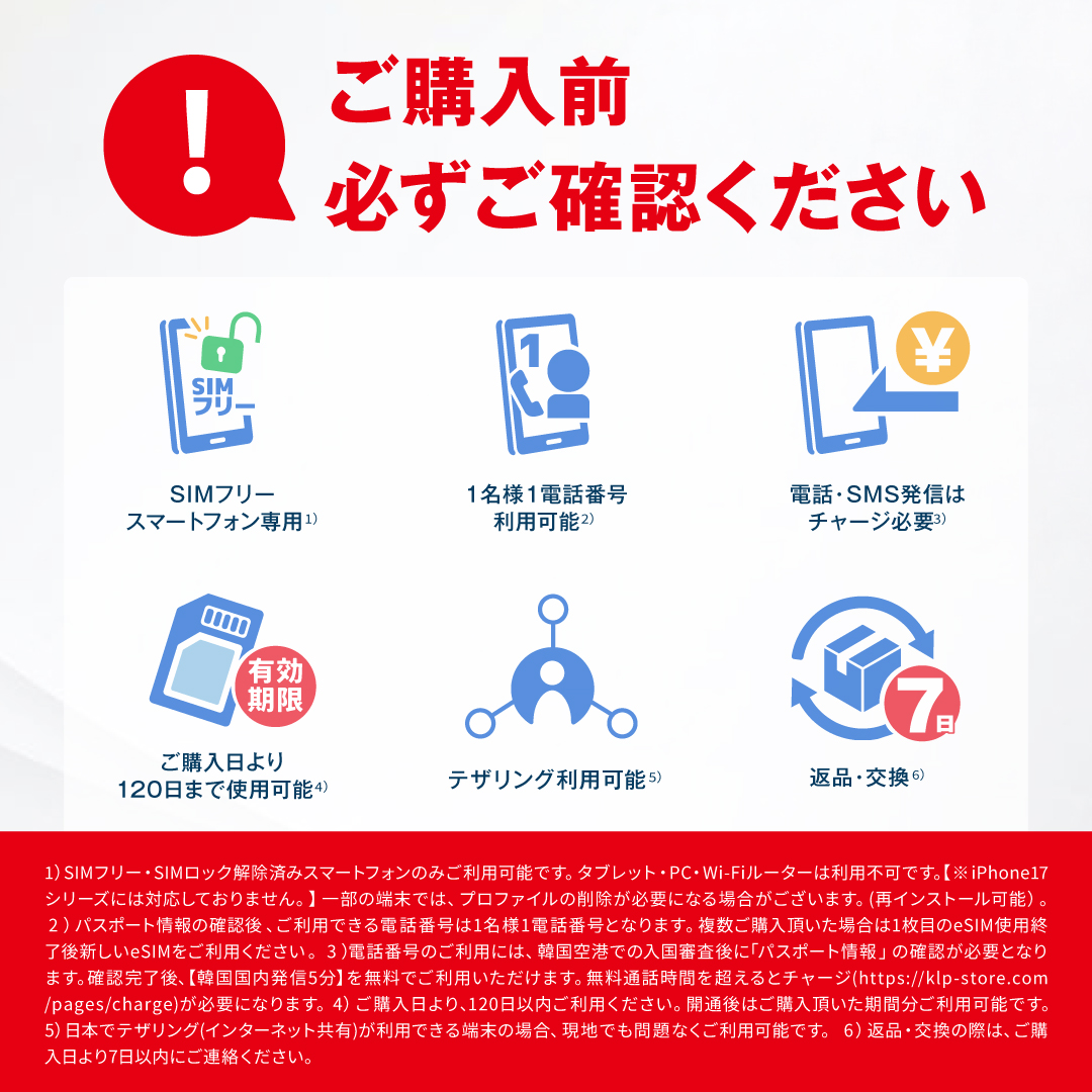 韓国SIMカード】3日間(72時間) SKテレコム正規 電話番号付き 超高速