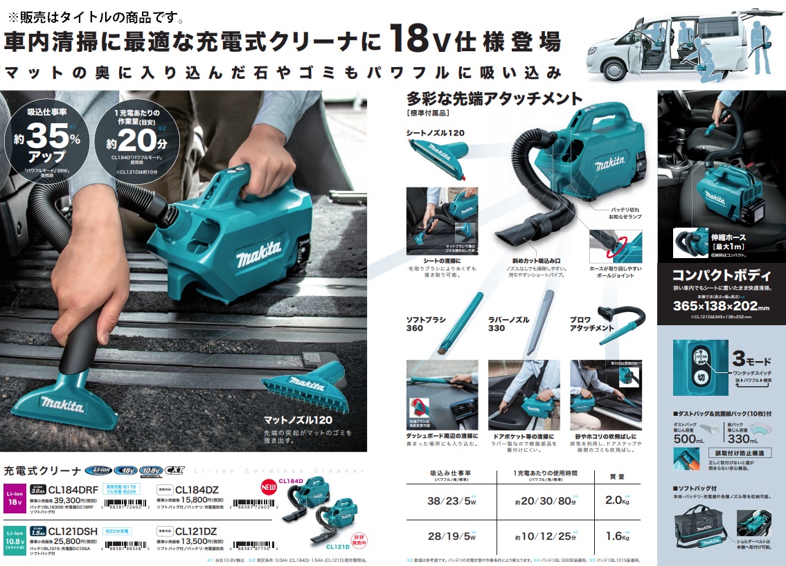 【国産超特価】マキタ　充電式クリーナーDL121D 掃除機・クリーナー