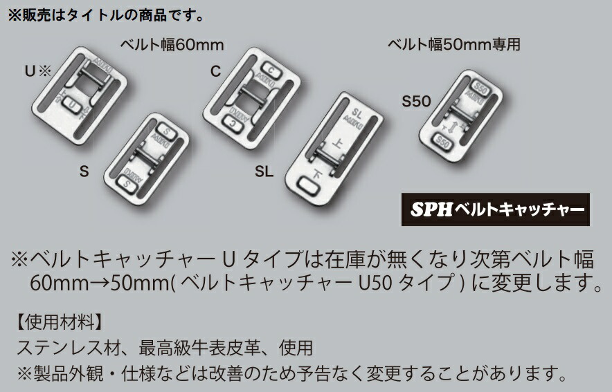 ゆうパケ可 MIKI SPHベルトキャッチャー U50 SPH-U50 ベルト幅50mm SPH