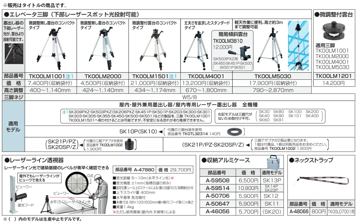 マキタ) レーザー墨出し器用 簡易傾斜雲台 TK00LM3810 適用モデル