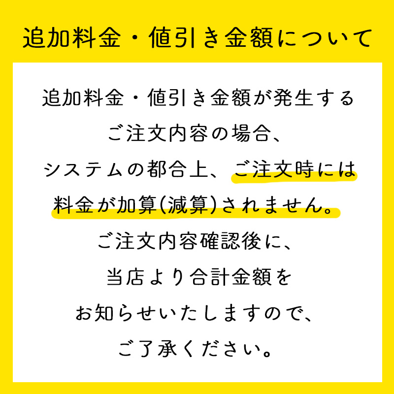追加料金について