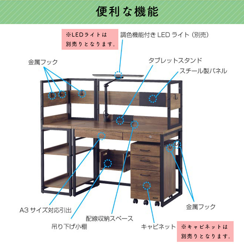 くろがね 学習机 2025 ヴィンテ3シリーズ 学習デスク 組替えデスク スタイリッシュ リビングデスク 幅100cm デスクセット BP-24CD  アンティークオークブラウン : bp-20cd : 家具のカナケン Yahoo!店 - 通販 - Yahoo!ショッピング