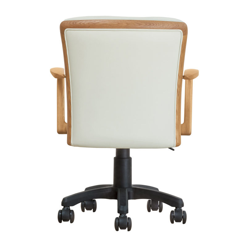 浜本工芸 回転チェア ナラ無垢材 ステップ無し 肘付き DSA-8304 DSA