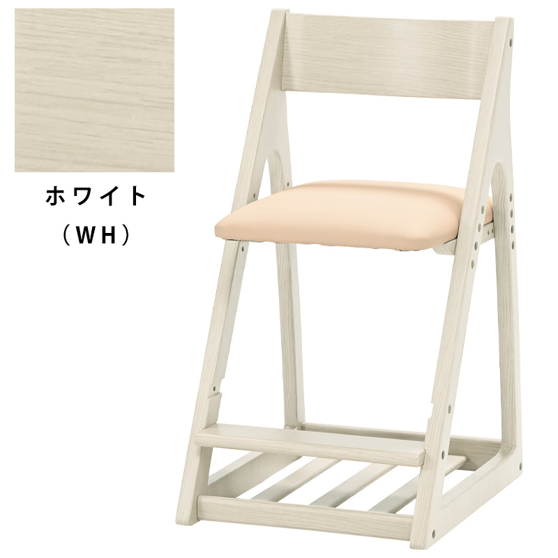 2025年 ヒカリサンデスク 学習チェア G-75DX WH NT WN 合成皮革 PVC 木製 キッズチェアー 学習チェアー 天然木 沈む キャスター付き 座面高さ4段階 子供 椅子 | 光製作所 | 01