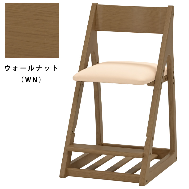 2025年 ヒカリサンデスク 学習チェア G-75DX WH NT WN 合成皮革 PVC 木製 キッズチェアー 学習チェアー 天然木 沈む キャスター付き 座面高さ4段階 子供 椅子 | 光製作所 | 03