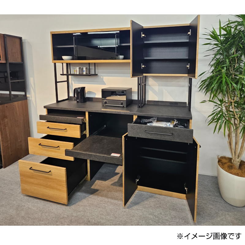 シギヤマ家具工業 カウンター 開梱設置付き レンジ台 120cm幅 キッチン