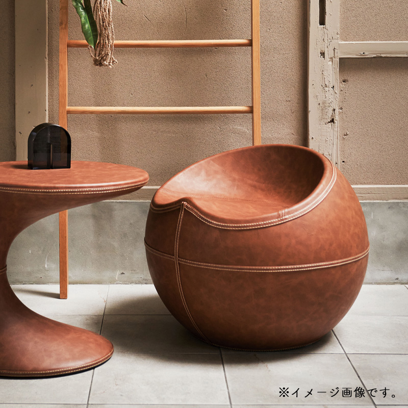 送料無料ソフトレザースツール 幅58.5cm 丸形 北欧モダン 新品（1396） 東谷 スツール ソフトレザー 椅子 イス チェア 腰掛け 丸 ラウンド