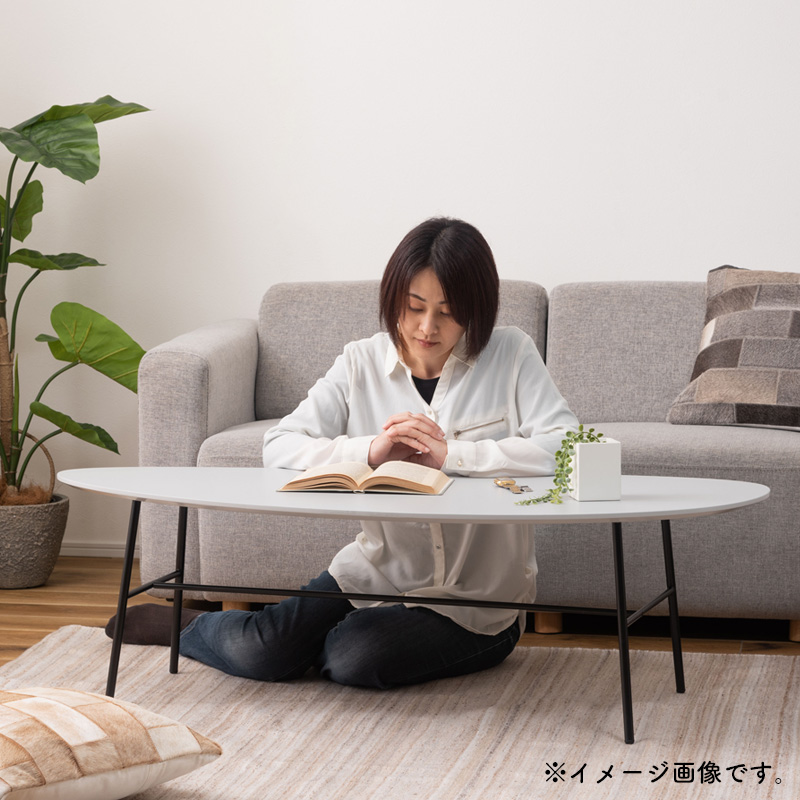 北米風テーブル 北欧ヴィンテージ風Vカットデザイン リビングテーブル・センター