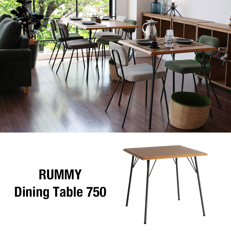 テーブル 作業机 デスク 幅75cm 奥行75cm 高さ72cm PC机 アメリカン ヴィンテージ 市場 ラミー Dining Table 750  RUMMY ダイニングテーブル RUT-3589 : rut-3589 : 家具のカナケン Yahoo!店 - 通販 - Yahoo!ショッピング