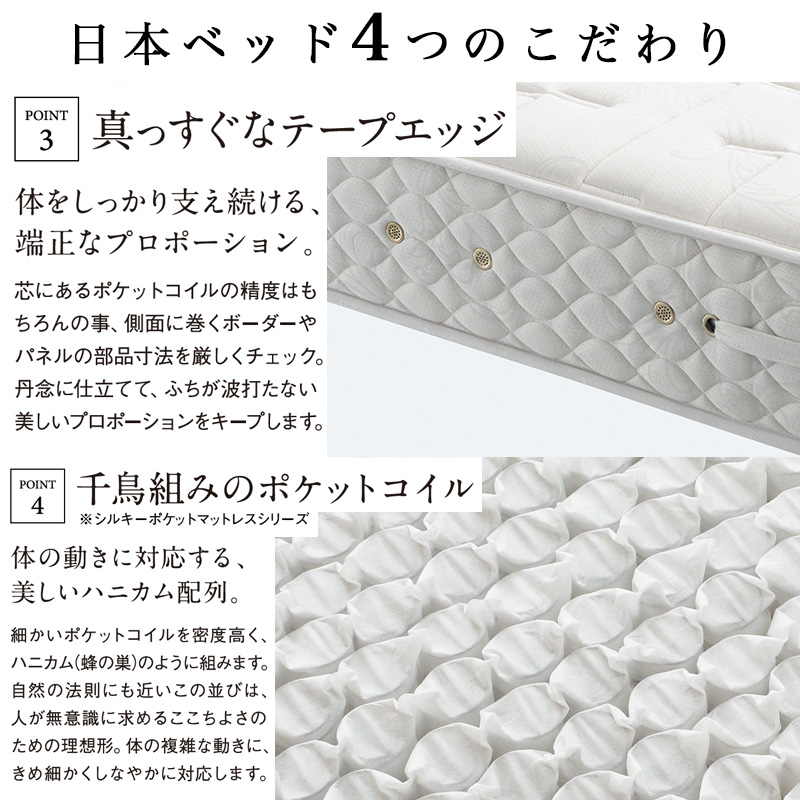 AJポケットマットレス マットレス 日本ベッド 電動ベッド専用 S