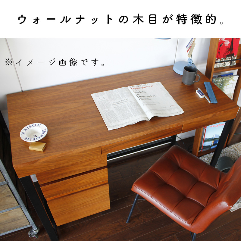 ICHIBA 木製デスク 引き出し付き ナチュラル 美品 ICHIBA（市場） デスク 横幅120cm スチール 引出し付き 収納 SOHO