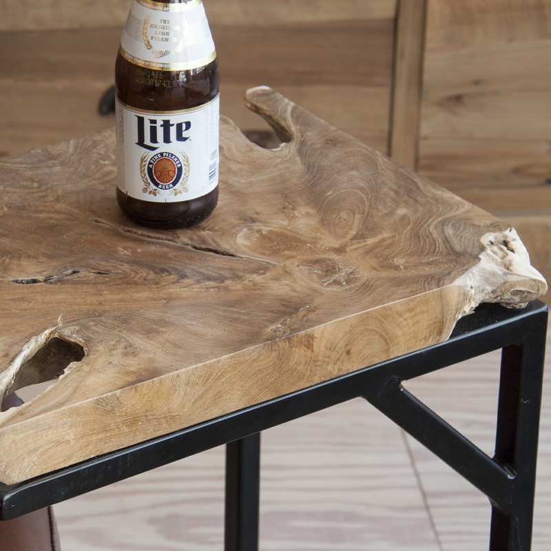 モダンサイドテーブル 東谷 サイドテーブル 北欧 木 おしゃれ 木製 アイアン カフェ風