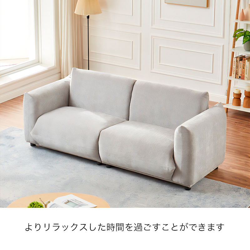 ソファ 3人掛けリビング ダイニング シンプル ファブリック ポケット