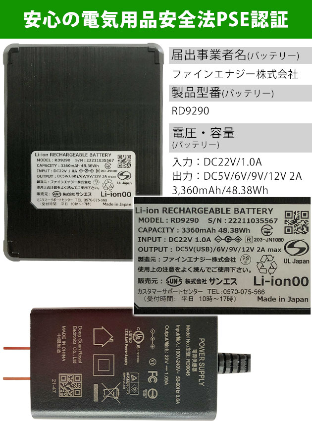 空調風神服 2022 新型 12V バッテリー ファン セット / 空調作業服