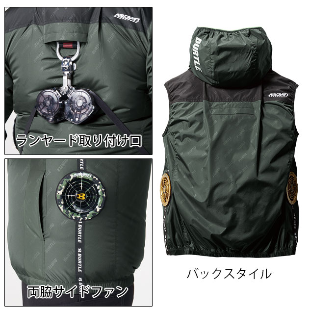 BURTLE (2025年新型24V) 24V バートル セット サイドファン 長袖