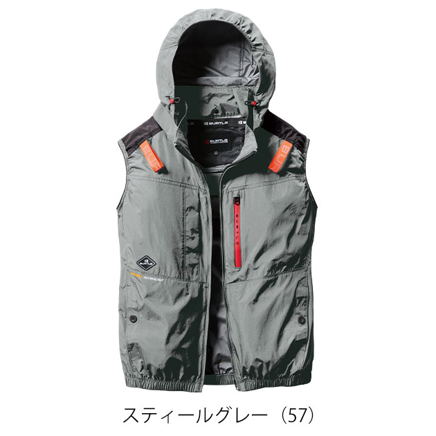 新品BURTLE 空調服バートルエアークラフト AC2034 【XXL】グレー BURTLE バートル エアークラフト AC2034 xxl ハイバックファン