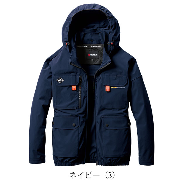 BURTLE AC2041 空調服 Lサイズ ネイビー　綿100 新品未使用 バートルエアークラフト長袖AC2041服のみ