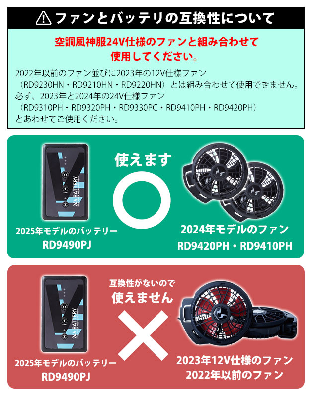 サンエス 空調作業服 作業着 空調風神服24V仕様リチウムイオン